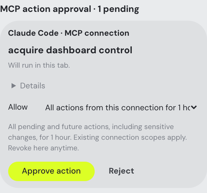 Agent approval inside chat