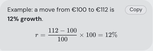 Typeset formula and Copy