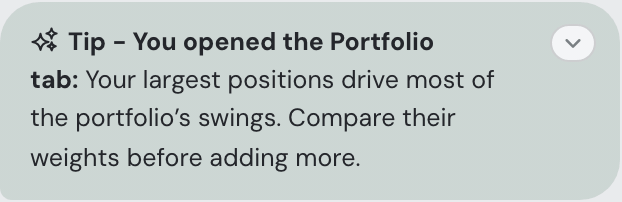 Assistant tip with its reason