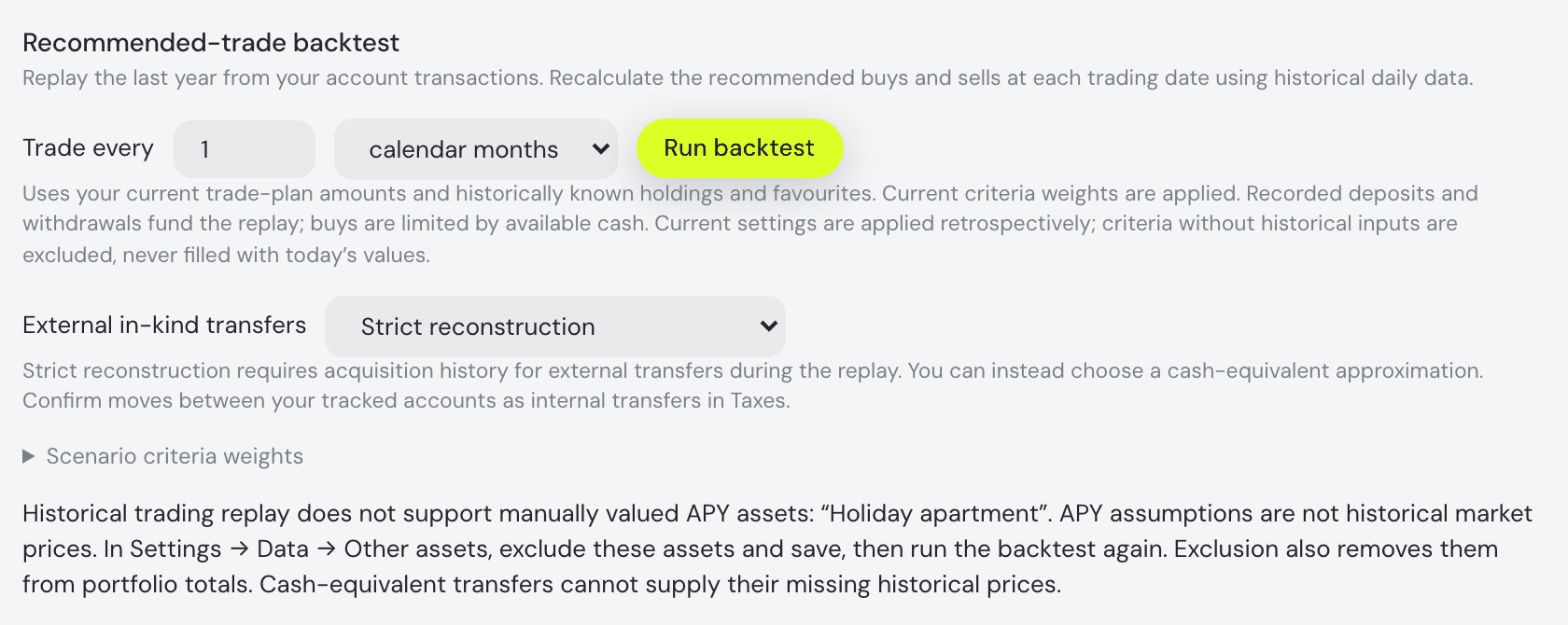 Unsupported APY assets explained before replay